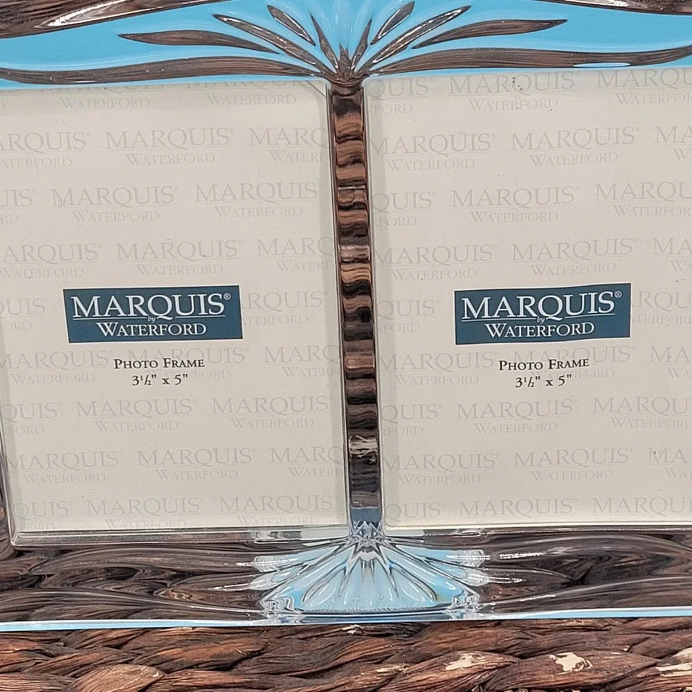 Marquis by Waterford Roselle Double Picture Frame Unisex OS Clear Crystal Decor